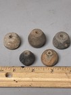 Lot Of 5 Original Terra Cotta Spindle Whorls From The Holy Land From 2500 Bc
