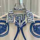 Button Down Shirt Men Fashion Blue And White Vintage Short Sleeve Fashion Shirts