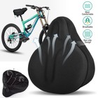 Exercise Bike Seat Cover Large Wide Foam   Gel Padded Bicycle Saddle Cushion Usa