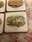 Vintage English Life Sporting Dogs Six Coaster Set   In Box