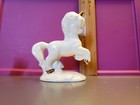 Lot Of 3 Vintage Unicorn Figurines Ceramic Porcelain Gold Horn W  Bird Ladybug