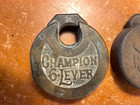 Antique Padlock Lot Champion 6 Lever   New Era Padlocks Brass Steel No Keys