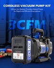Omt 3cfm Cordless Single-stage Vacuum Pump 20v W Lithium Battery Air Conditioner