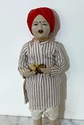 Vintage Indian Doll Of A Sikh Musician - From A Museum Collection -  12  Tall