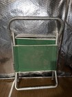 Vintage 7 Up Folding Lawn Beach Chair Green Metal Frame Soda Advertising Seat