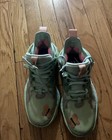 Adidas Lace-up Athletic Sneaker Green pink Low Top Kids Pre-owned Good