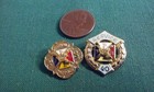 Lot 2 Pythian Sisters Plef Purity Love Equality Fidelity Lapel Pins Gold-tone