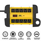 10-outlet Heavy Duty Power Strip Surge Protector 2800 Joules  6ft Extension Cord