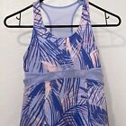 Ivivva By Lululemon Girls Tennis Dress Palm Print Sz 12 Athletic Flowy Sporty