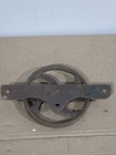 Antique Old Primitive Cast Iron Barn Door Rollers Pulleys Hangers Single