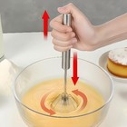 Hand Push Rotary Whisk Stainless Steel Egg Beater 12  For Blending