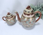 Vtg Thousand 1000 Faces Teapot Pitcher Japanese Kutani Satsuma Collectible Decor