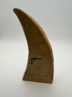 Vtg 70s-80s Faux Scrimshaw  ship Beatrice 1797  Resin Whale Tooth Nautical Decor