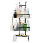 Metal Wire Over Door Bathroom Tub   Shower Bath Caddy Organizer W baskets Hooks