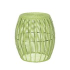 16in Wicker Outddor Side Table - Green