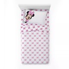 Disney World Minnie Mouse Twin Sheet 3 Piece Super Soft Bedding Set New