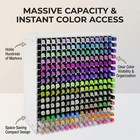 Marker Storage 240 Capacity Adjustable Organizer Pvc Holder Divider Desk Art 
