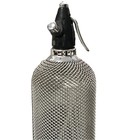 Vintage Soda Seltzer Mesh Bottle Czech Glass Merkuria Kovocas Barware