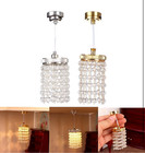 1 12 Dollhouse Miniature Led Battery Ceiling Hanging Crystal Chandelier Light