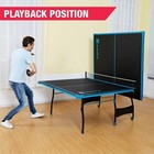 Official Size Table Tennis Table 15mm 4 Piece Pong Table Blue black By Md Sports