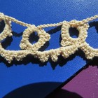 Vintage Tatted Lace Trim  I Continuous Cotton Ecru Piece 3 2 3 Yards  11 Feet 