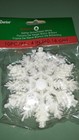 Darice 4  Flat Glitter White Plastic Snowflake Christmas Ornaments Lot 10  new 