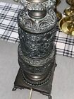 Vintage  Antique Solid Bronze Heavy Table Lamp Engraved Large Works Great Piece