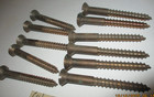 11-vintage Solid Bronze Wood Screws With Flat Slot Heads 2 1 2  Long X  16 9 32 