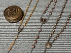 Vintage Lot 5 Crucifix Rosary France Germany Glass Beads Estate Find  8 