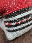 Handwoven Cotton Moroccan Nomadic Blanket 53x82 Multicolor Red Black Bed Roll 