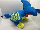 Vintage 1992 Fisher-price Dino Roars Blue Pterodactyl Dinosaur  Plush Nylon