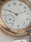 Elgin Antique Pocket Watch Hunter Case Gold Filled Case 7 Jewels Small Size