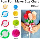 Pom Pom Maker  4 Sizes Pompom Maker Tool Set For Fluff Ball Weave Diy Wool Yarn