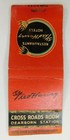 Restaurants Fred Harvey Hotels Cross Roads Room  Vintage Matchbook Cover