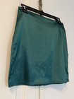 Teal Satin Mini Skirt