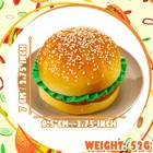 6 Pcs Artificial Hamburgers Realistic Fake Food Bread Model Photography Prop