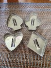 Lot 4 Vintage Playing Card Cookie Cutters Aluminum Metal  Petit Fours  Cake 