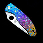 Spyderco Tenacious Knife C122tiblp Satin Plain Edge Blade Flomascus Ano Titanium