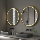 24 Inch Led Bathroom Mirror With Lights Round Vanity Mirror Dimmable Anti-fog Hd