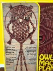 New 1976 Walcrafts Owl Boho Macrame Knot Plant Or Wall Hanger Kit  3176