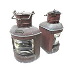 Vintage Maritime Boat Lantern Clear Lens Ship Lamp Starboard X2 Parts Or Repair