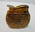 C 1940s Flowers Gold Tone Evans Lighter    Rare 