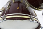 1969 Ludwig Bass Drum   Tom Tom - Keystone Badge - Burgundy Maroon -all Original