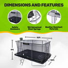 Jumpking 10  X 15  Rectangle Trampoline With Basketball Hoop New
