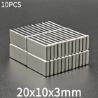 10 20pcs Super Strong Block Fridge Magnets Rare Earth Neodymium 20mm X 10mm X 3m
