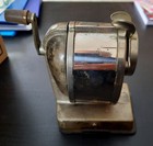 Vintage Boston Vacuum Mount School Desk Mechanical Steel Pencil Sharpener