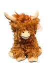 Highland Cow Plush Toy Stuffed Animal Scottish Cattle Fluffy Farm Decor Kids Gif