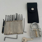 Lockpicking Practice Set     15 Pcs Stainless Steel Tools With Transparent Trainin