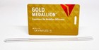 Delta Airlines Skymiles Gold Medallion Luggage Tag With Strap