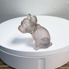 Vintage Westmoreland Frosted Glass French Bulldog Figurine 2 5    Dog